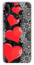 Amazon Brand - Solimo Designer Multicolor Five Heart Design Printed Soft Back Case Mobile Cover for Motorola Moto E6s / Motorola Moto E6 Plus