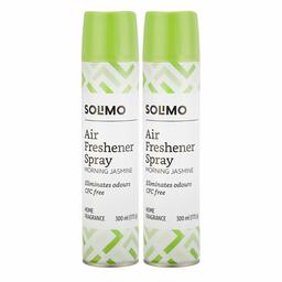 Amazon Brand - Solimo Home Air Freshener Spray, 300 ml - Morning Jasmine (Pack of 2)