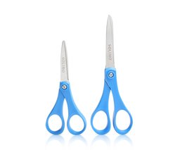 Amazon Brand - Solimo 2-Piece Stainless Steel Office Scissors (1 Medium, 1 Large)