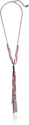 Fashion Multi Chain and Glass Black Bead Y-Shaped Necklace, 27