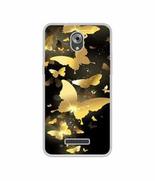 Amazon Brand - Solimo Designer Golden Butterfly Pattern UV Printed Soft Back Case Mobile Cover for Coolpad Mega 3