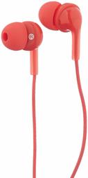 AmazonBasics In-Ear Wired Headphones Earbuds with Microphone, Red (Renewed)