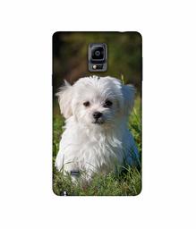 Amazon Brand - Solimo Designer White Dog 3D Printed Hard Back Case Mobile Cover for Samsung Galaxy Note 4