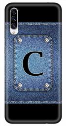 Amazon Brand - Solimo Designer Button Jeans Alphabet-C 3D Printed Hard Back Case Mobile Cover for Samsung Galaxy A30s