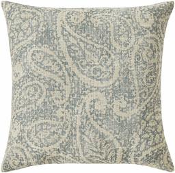 Amazon Brand – Ravenna Home Vintage Throw Pillow - 20 x 20 Inch, Light Blue