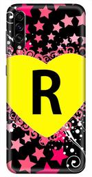 Amazon Brand - Solimo Designer Heart Pattern Alphabet-R 3D Printed Hard Back Case Mobile Cover for Samsung Galaxy A50s