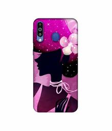 Amazon Brand - Solimo Designer Lady Vectors 3D Printed Hard Back Case Mobile Cover for Samsung Galaxy M21