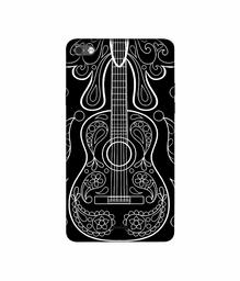 Amazon Brand - Solimo Designer White Gitar On Black 3D Printed Hard Back Case Mobile Cover for Micromax Canvas Sliver 5 Q450