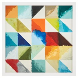 Rivet Abstract 3D Mid-Century Folded Paper Wall Art Geometric Shapes