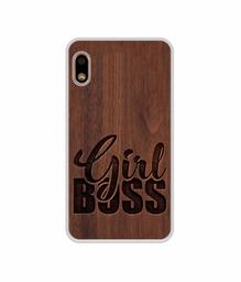 Amazon Brand - Solimo Designer Girl Boss On Wood UV Printed Soft Back Case Mobile Cover for Coolpad Note 6