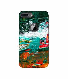 Amazon Brand - Solimo Designer Multicolor Glass Color 3D Printed Hard Back Case Mobile Cover for Apple iPhone 8 Plus (with Logo Cut)