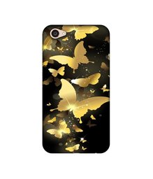 Amazon Brand - Solimo Designer Golden Butterfly Pattern UV Printed Soft Back Case Mobile Cover for Vivo V5 Plus