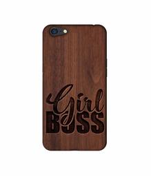 Amazon Brand - Solimo Designer Girl Boss On Wood 3D Printed Hard Back Case Mobile Cover for Oppo A71