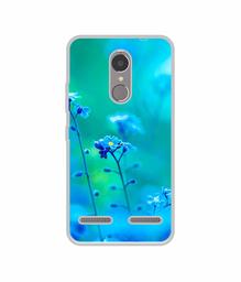 Amazon Brand - Solimo Designer Blue Flower UV Printed Soft Back Case Mobile Cover for Lenovo K6 Power