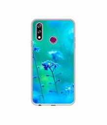 Amazon Brand - Solimo Designer Blue Flower UV Printed Soft Back Case Mobile Cover for LG W10