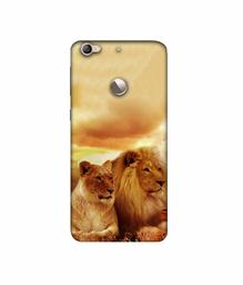 Amazon Brand - Solimo Designer Lion with Lioness 3D Printed Hard Back Case Mobile Cover for LeTV Le 1s