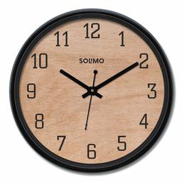 Amazon Brand - Solimo 12-inch Wall Clock, Brown