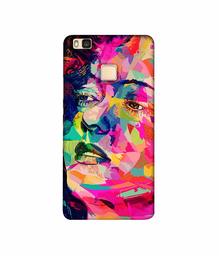 Amazon Brand - Solimo Designer Multicolor Lady Vector 3D Printed Hard Back Case Mobile Cover for Huawei P9 lite