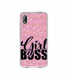 Amazon Brand - Solimo Designer Girl Boss On Pink Sparkle UV Printed Soft Back Case Mobile Cover for I Kall K5