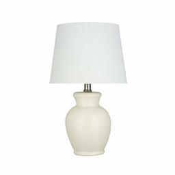 Amazon Brand – Ravenna Home Table Lamp with Round Ceramic Base and LED Light Bulb, 16.5