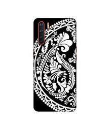 Amazon Brand - Solimo Designer Half Circle Rangoli 3D Printed Hard Back Case Mobile Cover for Oppo A91