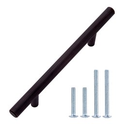 AmazonBasics - Tirador de armario en forma de barra, tipo europeo (9,52 mm de diámetro), 14,93 cm de longitud (centro del orificio de 8,89 cm), Bronce antiguo, Paquete de 10