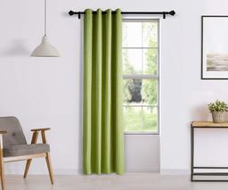 Amazon Brand - Solimo Magnolia Door Curtain, 7 feet - Set of 1 (Parrot Green)