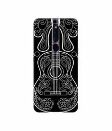 Amazon Brand - Solimo Designer White Gitar On Black 3D Printed Hard Back Case Mobile Cover for Oppo F11 Pro