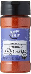 Amazon Brand - Happy Belly Organic Cayenne, Ground, 1.9-Ounce