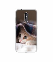 Amazon Brand - Solimo Designer Sleepy Kitten UV Printed Soft Back Case Mobile Cover for Nokia 3.2