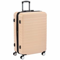 AmazonBasics - Trolley rigido di ottima qualità con rotelle pivotanti e lucchetto TSA integrato, 78 cm, rosa