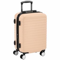 AmazonBasics Premium Hardside Spinner with Built-In TSA Lock - 55 cm, Pink