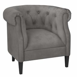 Amazon Brand – Ravenna Home Westcott Curved Tufted Rolled Arm Accent Chair, 34