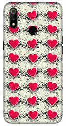 Amazon Brand - Solimo Designer Heart Pattern Design 3D Printed Hard Back Case Mobile Cover for Realme 3 / Realme 3i