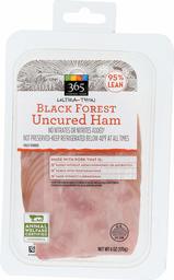 365 Everyday Value, Black Forest Uncured Ultra-Thin Ham Slices, 95% Lean, 6 oz