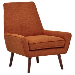 Amazon Brand – Rivet Jamie Upholstered Mid-Century Modern Low Arm Accent Chair, 31