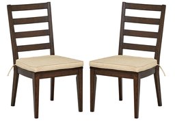 Amazon Brand – Stone & Beam Dunbar Modern Dining Room Set of 2 Ladderback Side Kitchen Chairs, 38 Inch Height, Oak Wood