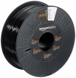 AmazonBasics PETG 3D Printer Filament, 1.75mm, Black, 1 kg Spool