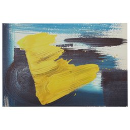 Amazon Brand – Rivet Abstract Modern Brushed Blue and Yellow Canvas Print Wall Art, 36