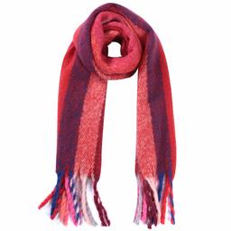 WAMSOFT Scarf Shawl for Women, Girls 3X Thick Soft & Warm Rainbow Fashion Cashmere Feel Long Pashmina Shawl Scarf Gift, Red 1 Pack 0.56lb, Red