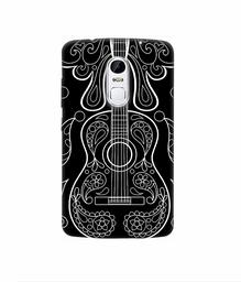 Amazon Brand - Solimo Designer White Gitar On Black 3D Printed Hard Back Case Mobile Cover for Lenovo Vibe X3