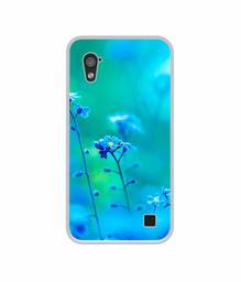 Amazon Brand - Solimo Designer Blue Flower UV Printed Soft Back Case Mobile Cover for Infocus M370i