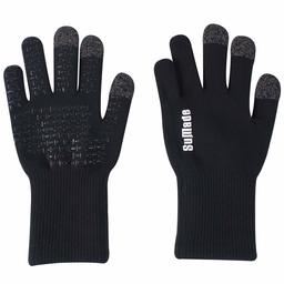 SuMade Unisex Lightweight Outdoor Warm Touchscreen Waterproof Windproof Running Driving Cycling Hiking Gloves (Black, L)