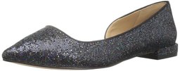 The Fix Emma D 'Orsay Bailarinas Puntiaguda, para Mujer, Black Party Glitter Textile, 9.5 B(M) US