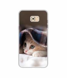 Amazon Brand - Solimo Designer Sleepy Kitten UV Printed Soft Back Case Mobile Cover for Samsung Galaxy C7 Pro