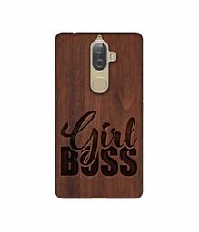 Amazon Brand - Solimo Designer Girl Boss On Wood UV Printed Soft Back Case Mobile Cover for Lenovo K8 Plus