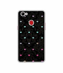 Amazon Brand - Solimo Designer Heart Texture UV Printed Soft Back Case Mobile Cover for Oppo F7