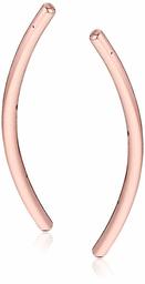 Amazon Collection 14k Rose Gold Plated Sterling Silver Thin Curve Crawler Earrings ear-cuffs, One Size