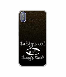 Amazon Brand - Solimo Designer Daddy's Girl and Mummy World UV Printed Soft Back Case Mobile Cover for i Kall K8