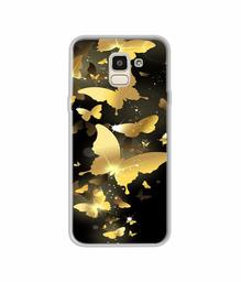 Amazon Brand - Solimo Designer Golden Butterfly Pattern UV Printed Soft Back Case Mobile Cover for Samsung Galaxy J6